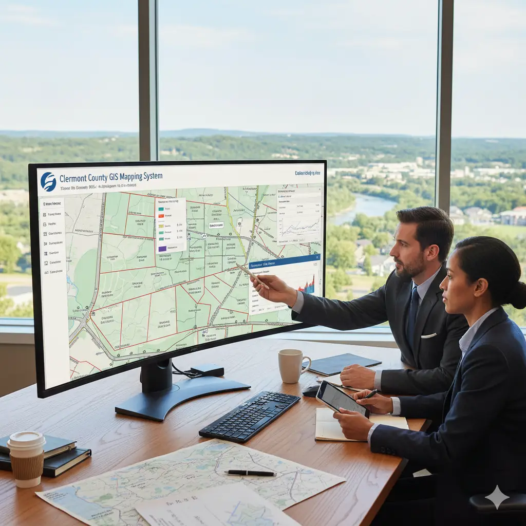 Clermont County GIS Mapping System: Parcel Lines, Acreage & Sales History